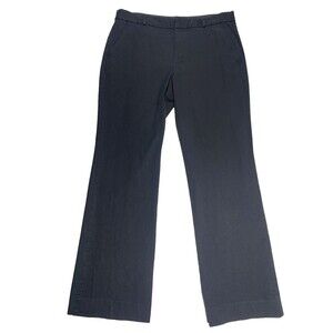 Banana Republic Logan Trouser Pants Womens Size 12 Black Dress Stretch Wide Leg